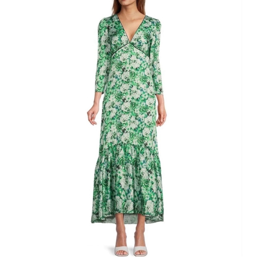 ANTONIO MELANI Kimberly Whitman Celia Long Puff Shoulder, Maxi Dress. Size 8